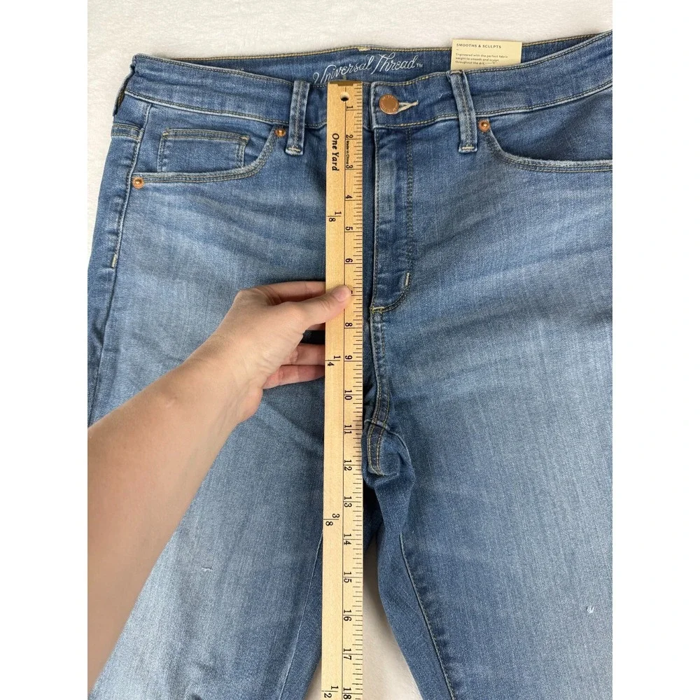 Universal Thread‎ Womens Jeans Size 14 Factory Distressed High Rise Skinny NWT